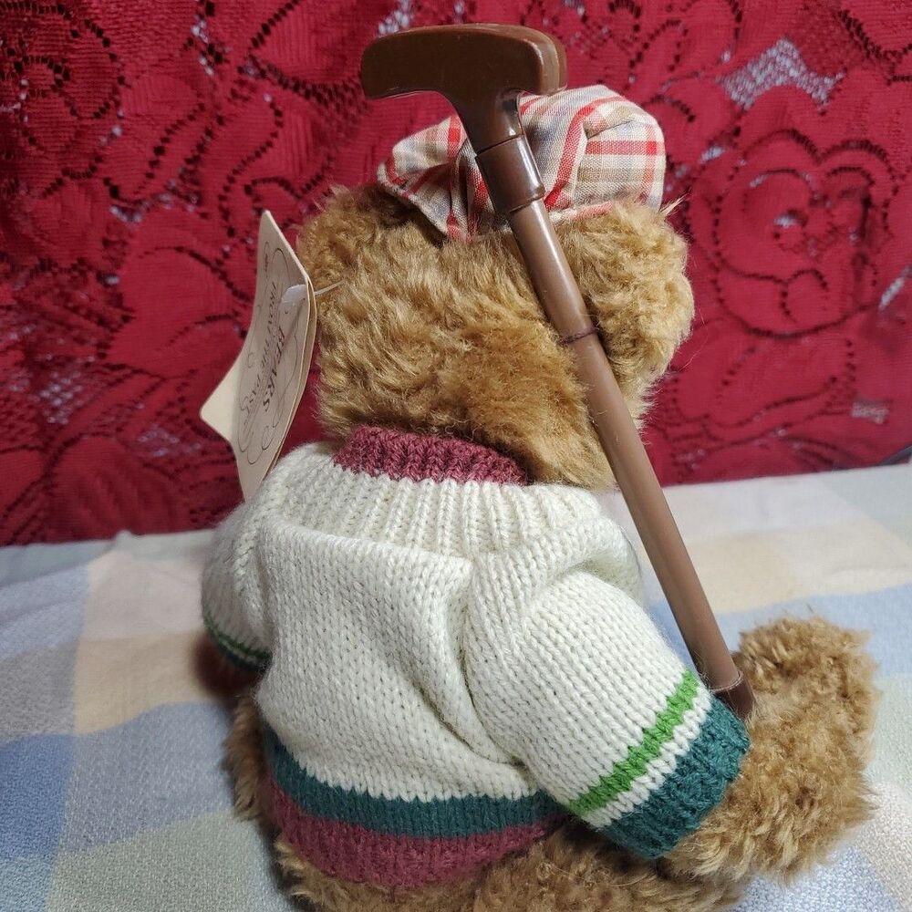 Vtg Russ Berrie‎ & Co Bears from the Past Bogey Jr 7" Golf Outfit Plush Bear - Picture 8 of 8